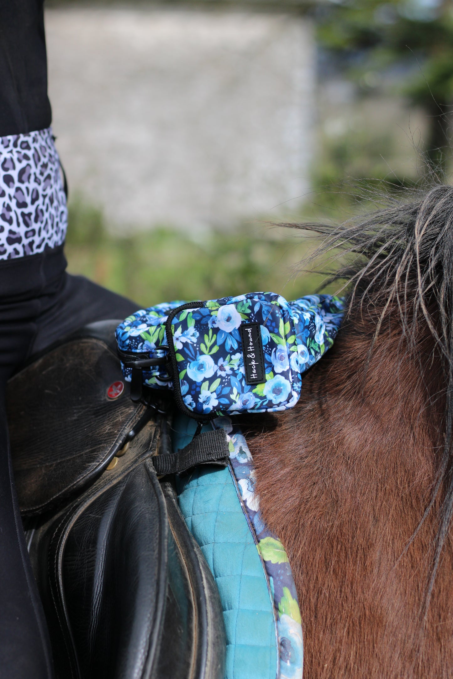 Saddle Bag - Blue Peony