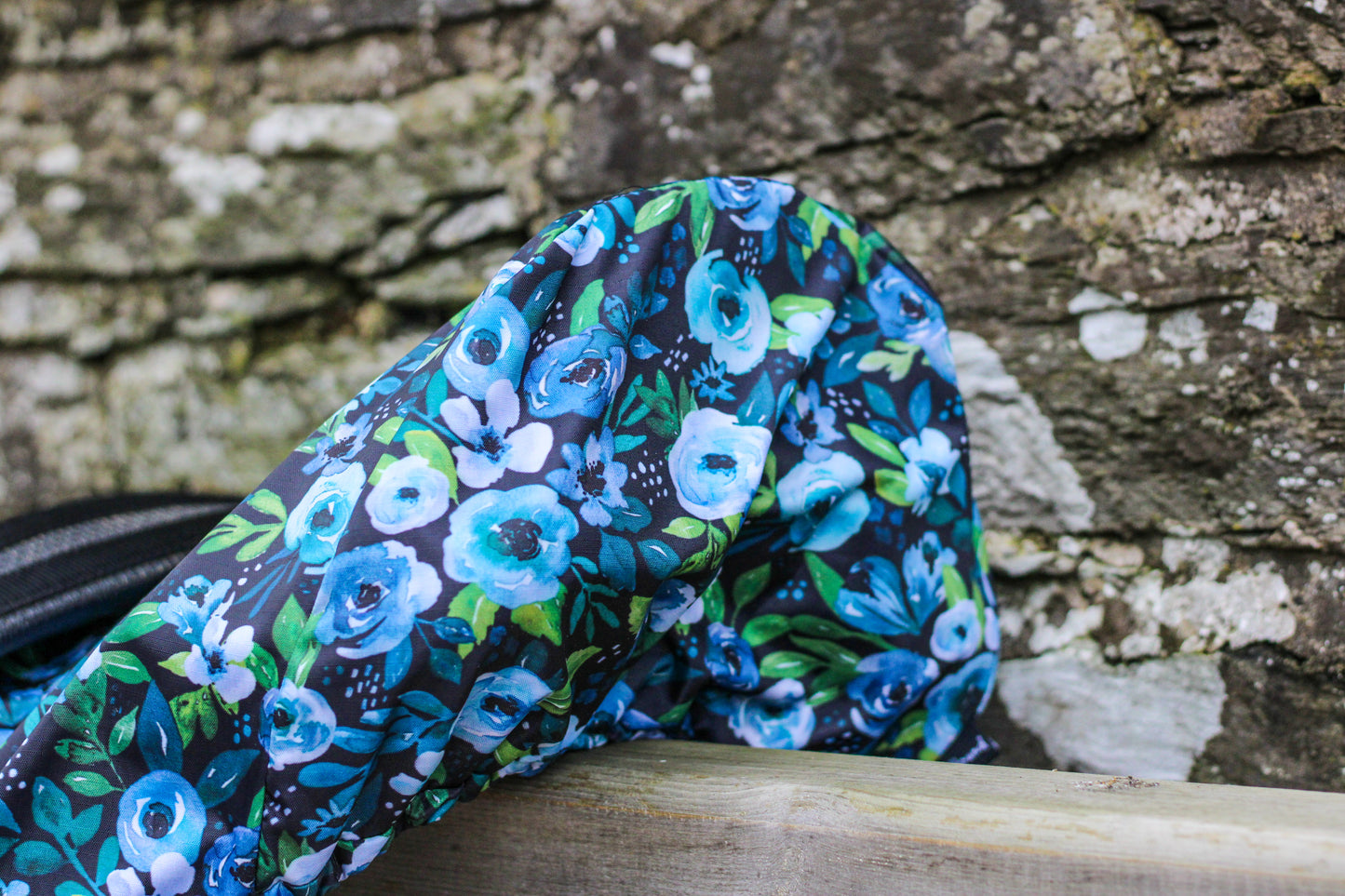 Blue Peony Saddle Cover